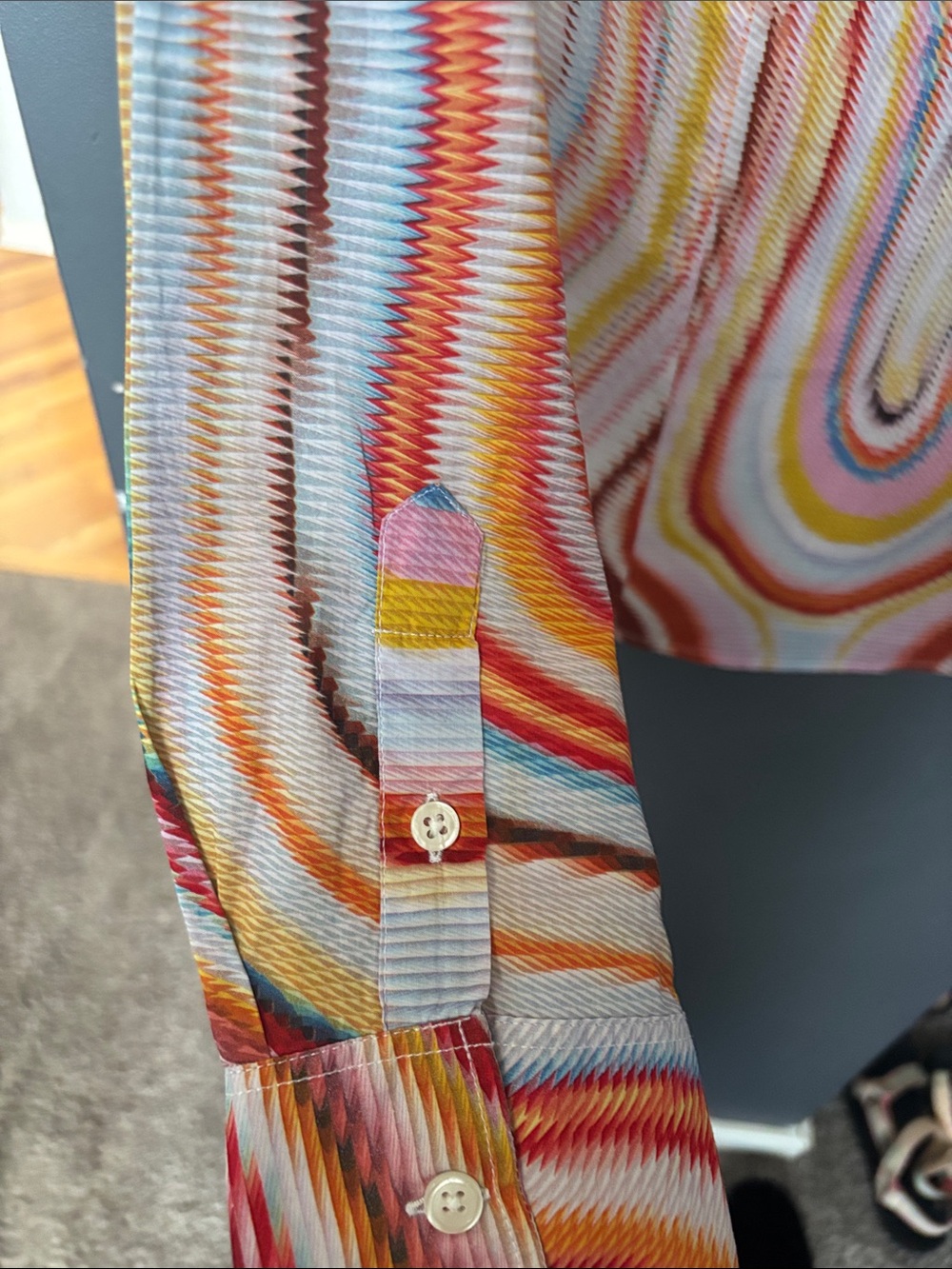 PAUL SMITH Black Label Gorgeous Luxury Italian Fabric Blouse Made in Portugal - Picture 3 of 7